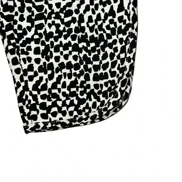 Banana Republic geometric design pants size 0 black and white - Picture 3 of 11